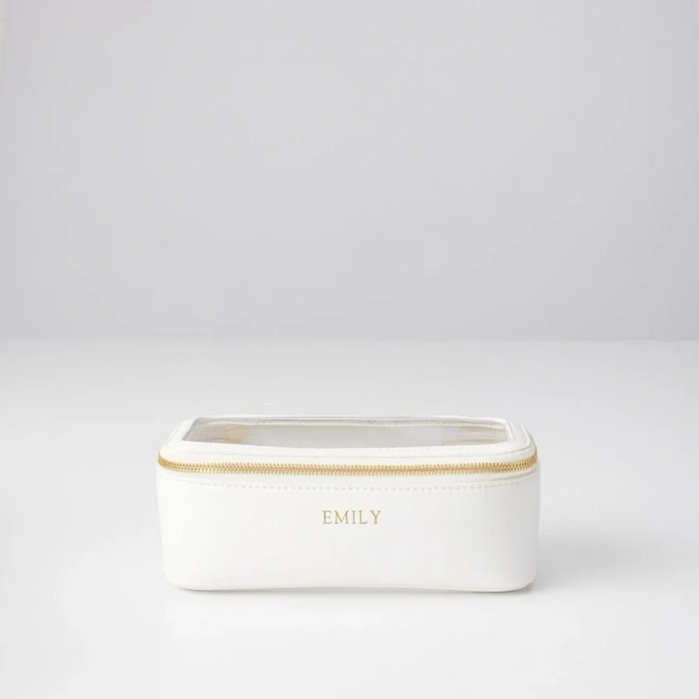 Mark & Graham Clear Travel Cosmetics Case / no embroidery